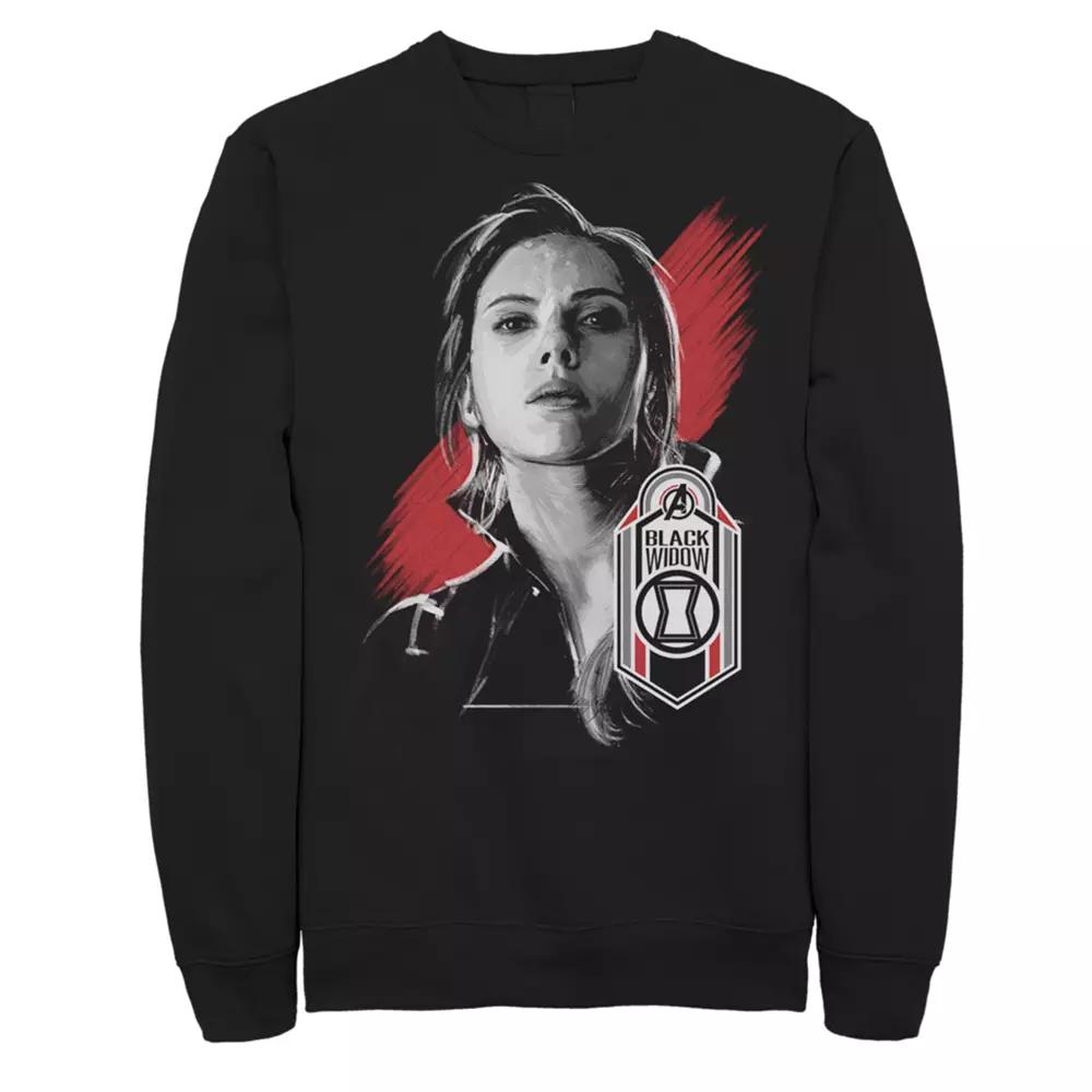 Men's Marvel Avengers Endgame Black Widow Tag Fleece Top,  Product Image