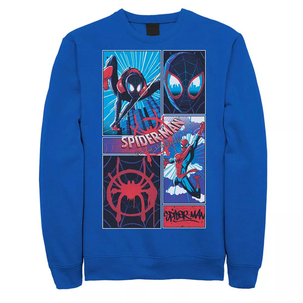 Men's Marvel Spider-Man Spiderverse Miles & Peter Graphic Fleece Pullover Graphic Fleece Pullover,  Product Image