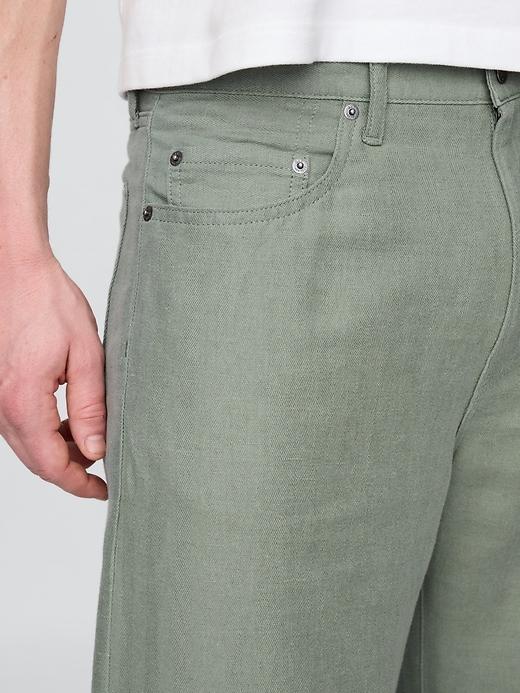 Linen-Cotton '90s Loose Herringbone Pants Product Image