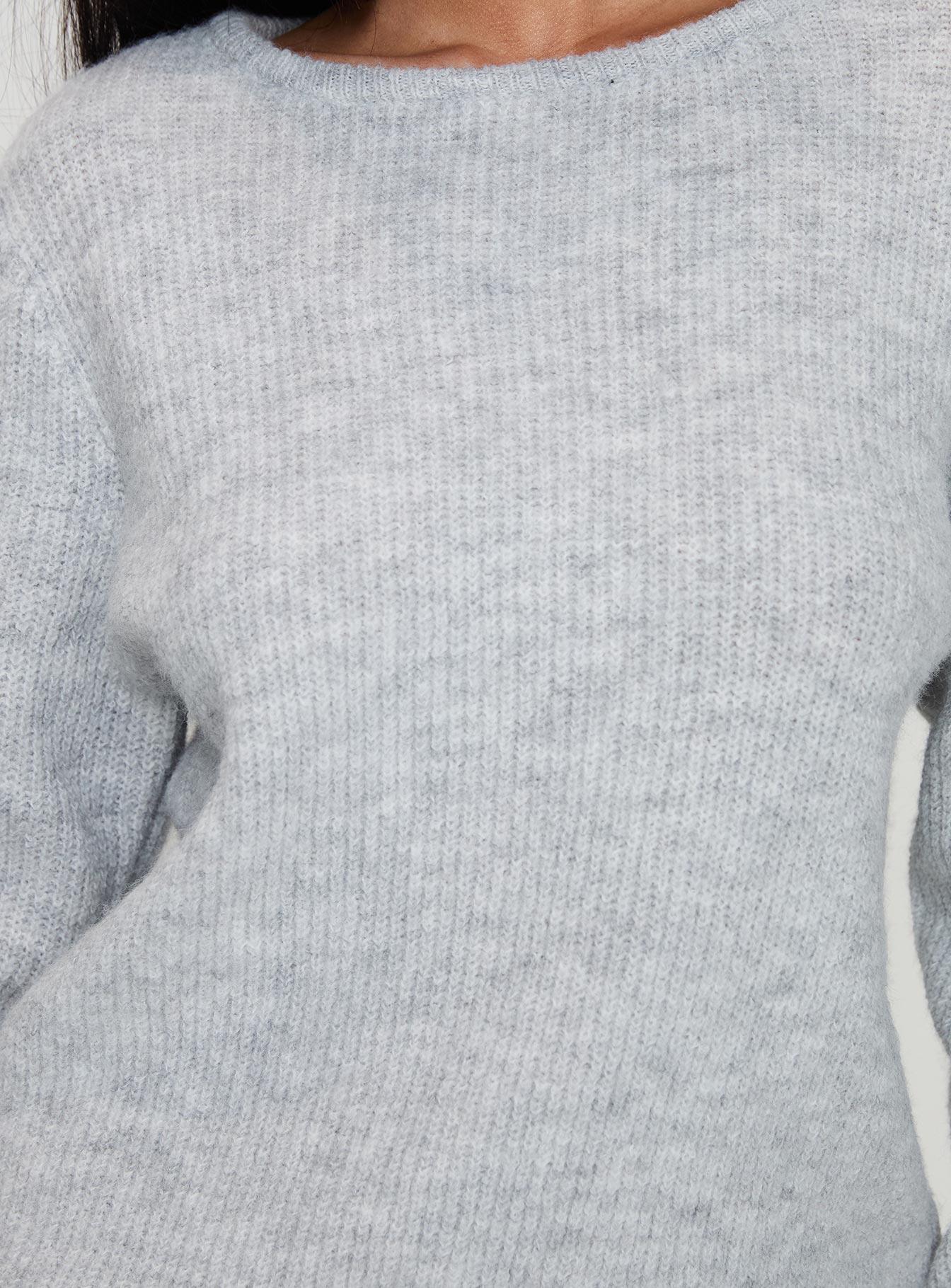 Abrams Rib Knit Crew Sweater Grey Marle Product Image