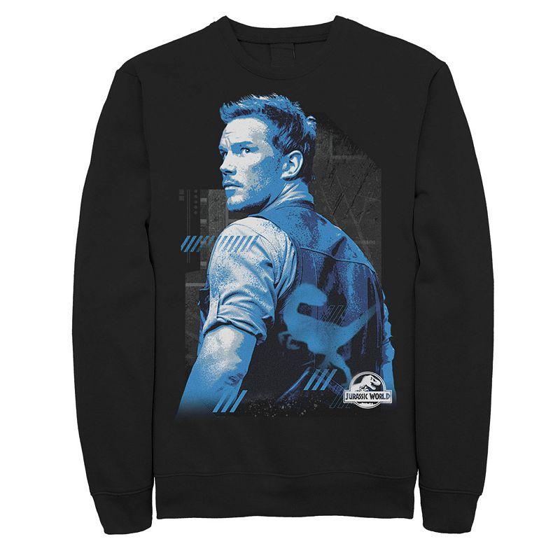 Men's Jurassic World Owen Blue Tone Portrait Sweatshirt,  Product Image