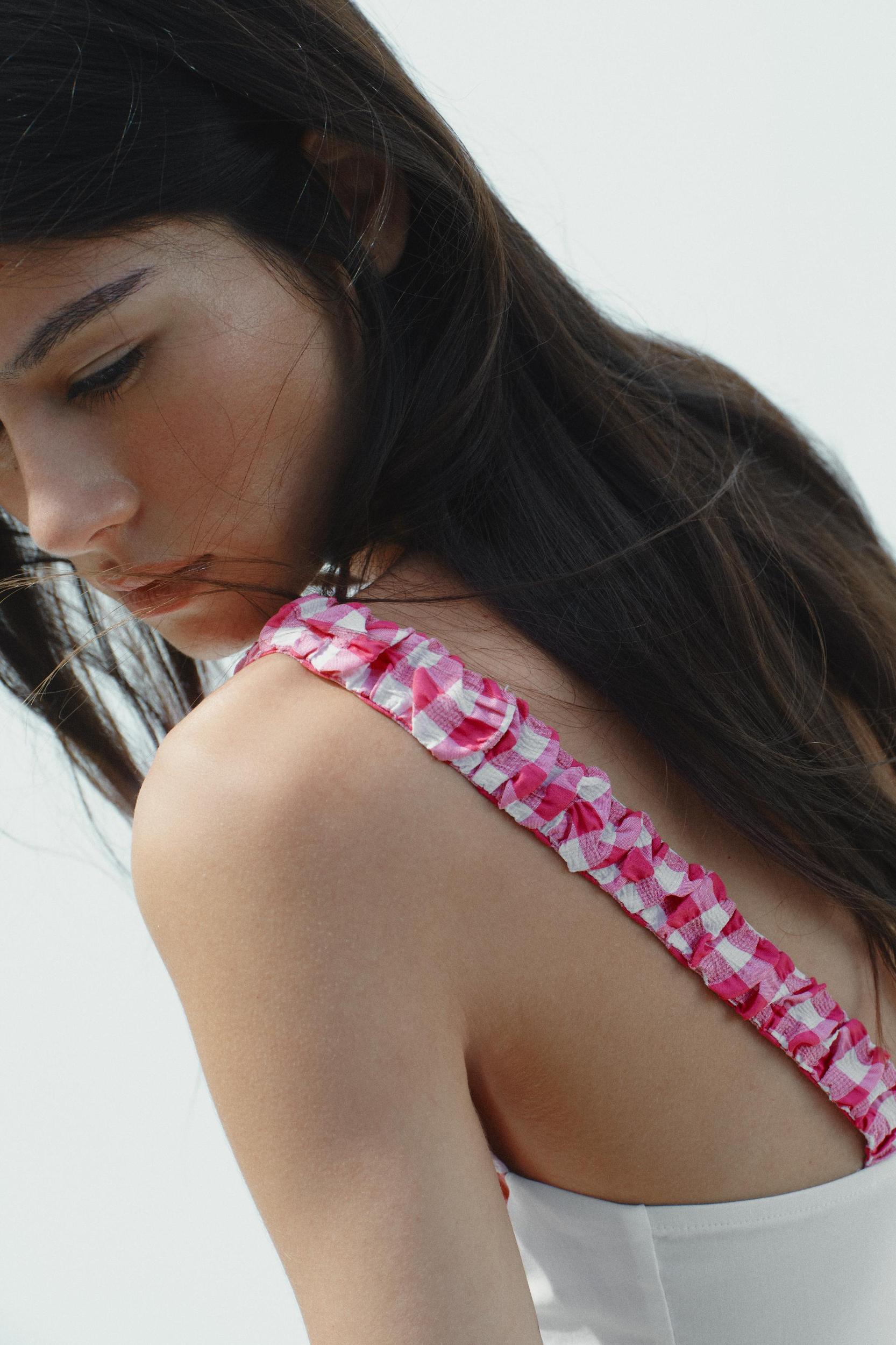 GINGHAM CORSET TOP Product Image