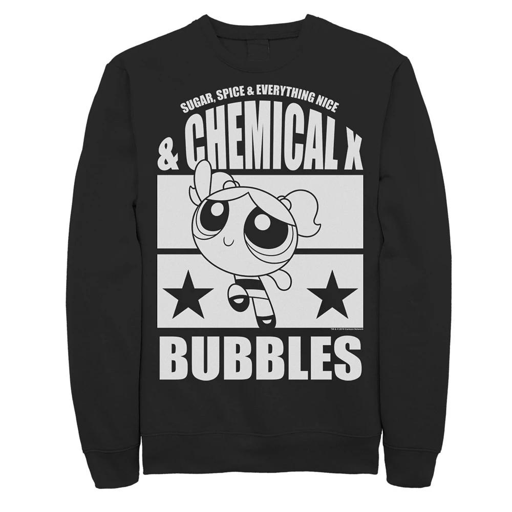 Men's Cartoon Network Powerpuff Girls Bubbles Chemical X Fleece, Size: Large, Black Product Image