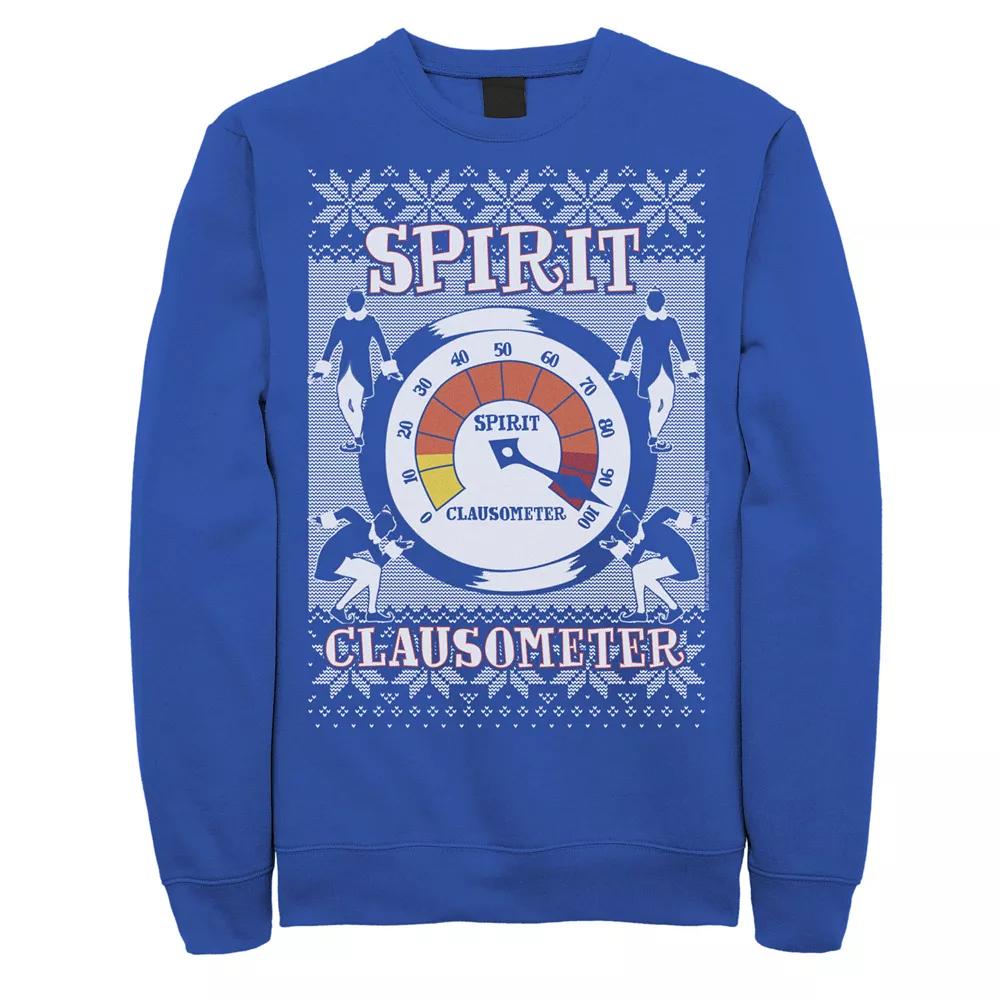 Men's Elf Spirit Clausometer Holiday Pattern Sweatshirt,  Product Image