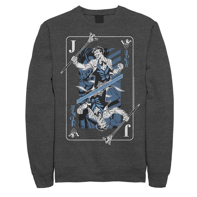 Mens DC Comics The Joker Playing Card Sweatshirt, Men's,  Product Image