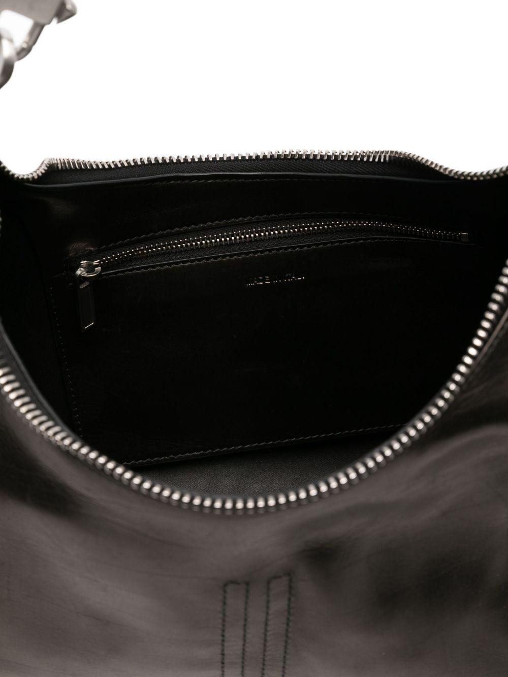 leather zip shoulder bag Product Image