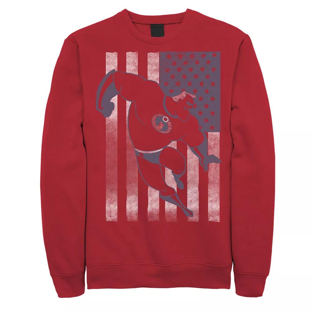 Disney / Pixar's The Incredibles Men's American Flag Sweatshirt, Size: Large Product Image