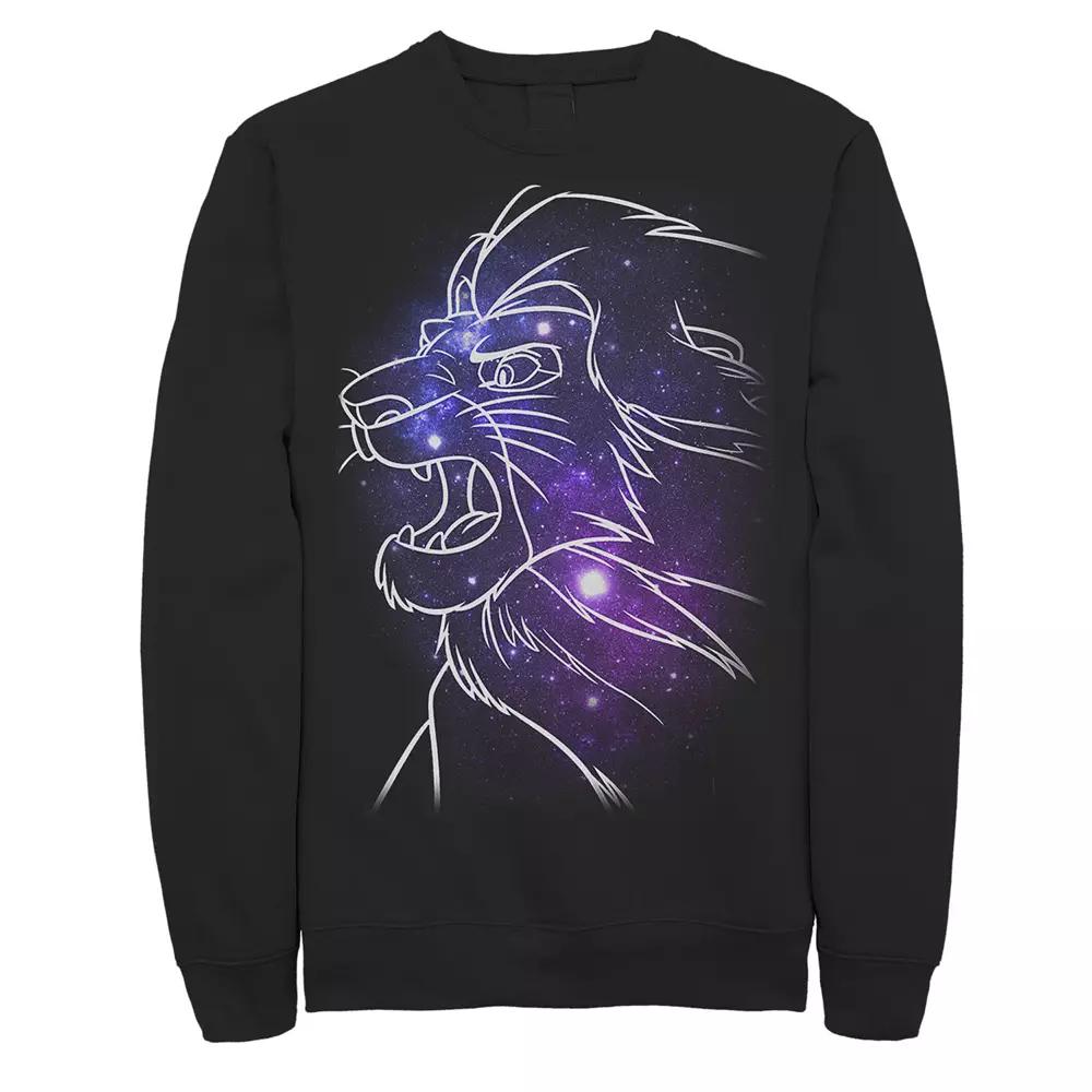 Men's Disney's The Lion King Mufasa Galaxies Fleece Pullover,  Product Image