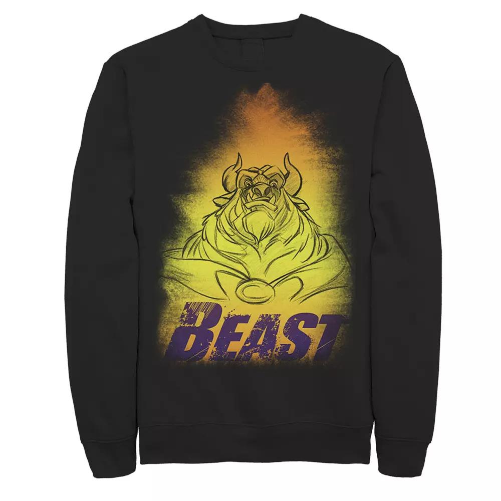 Men's Disney's Beauty And The Beast Glowing Beast Portrait Sweatshirt,  Product Image