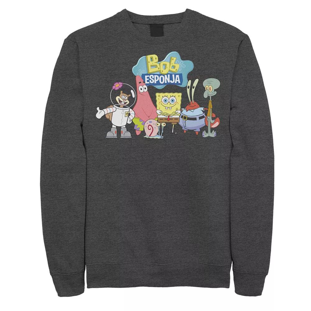 Men's Nickelodeon SpongeBob SquarePants Bob Esponja Happy Group Shot Fleece,  Product Image