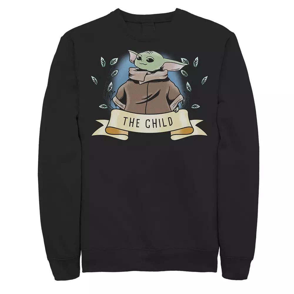 Men's Star Wars The Mandalorian The Child Banner Portrait Sweatshirt,  Product Image