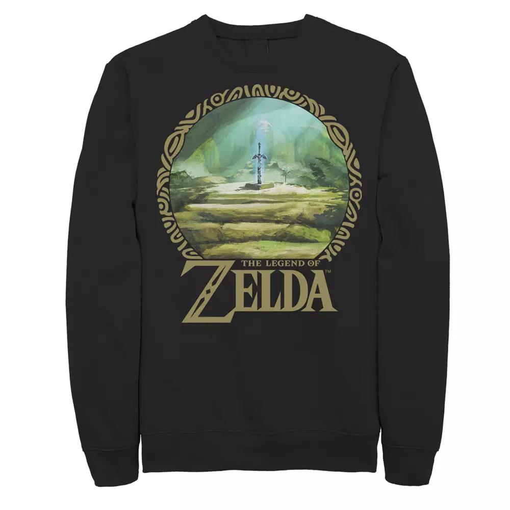 Men's Zelda Korok Forest Circle Portrait Fleece,  Product Image