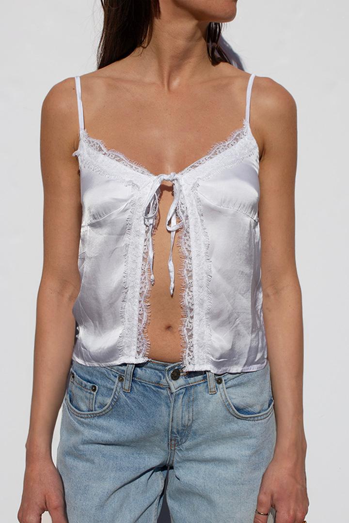 Lace bow top Product Image