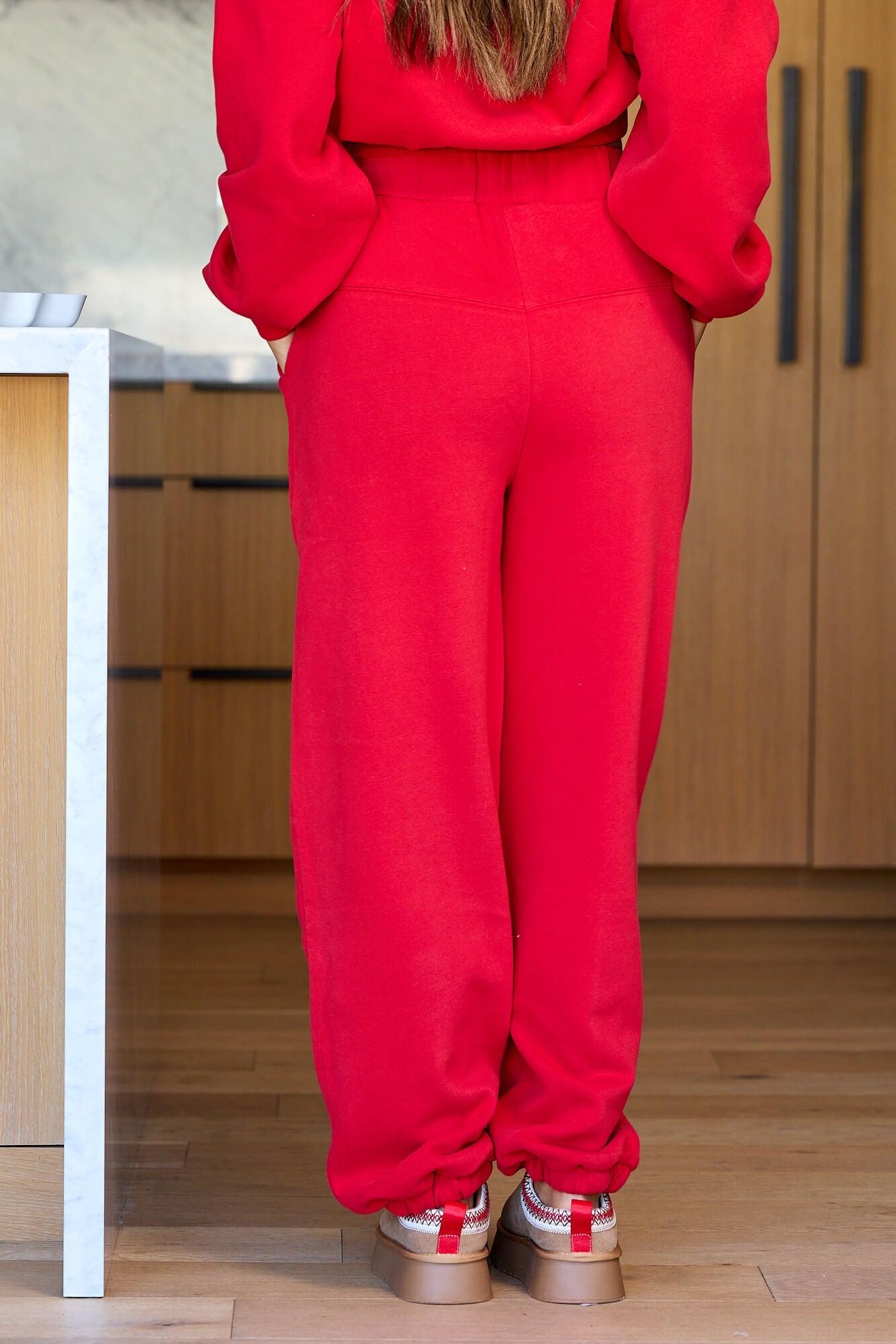 Holiday Red Lounge Jogger Sweatpants - FINAL SALE Product Image