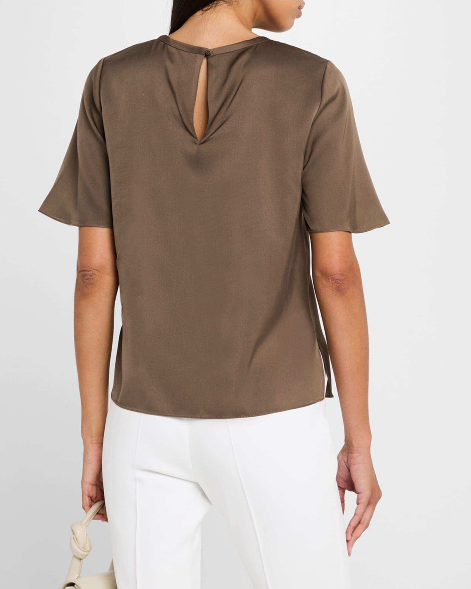 Maryl Crewneck Silk Blouse Product Image