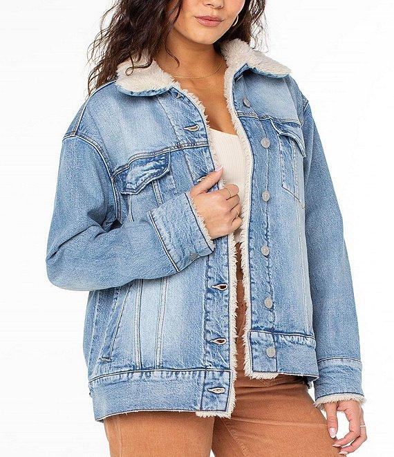 Roxy So Amped Sherpa Lined Denim Jacket Product Image