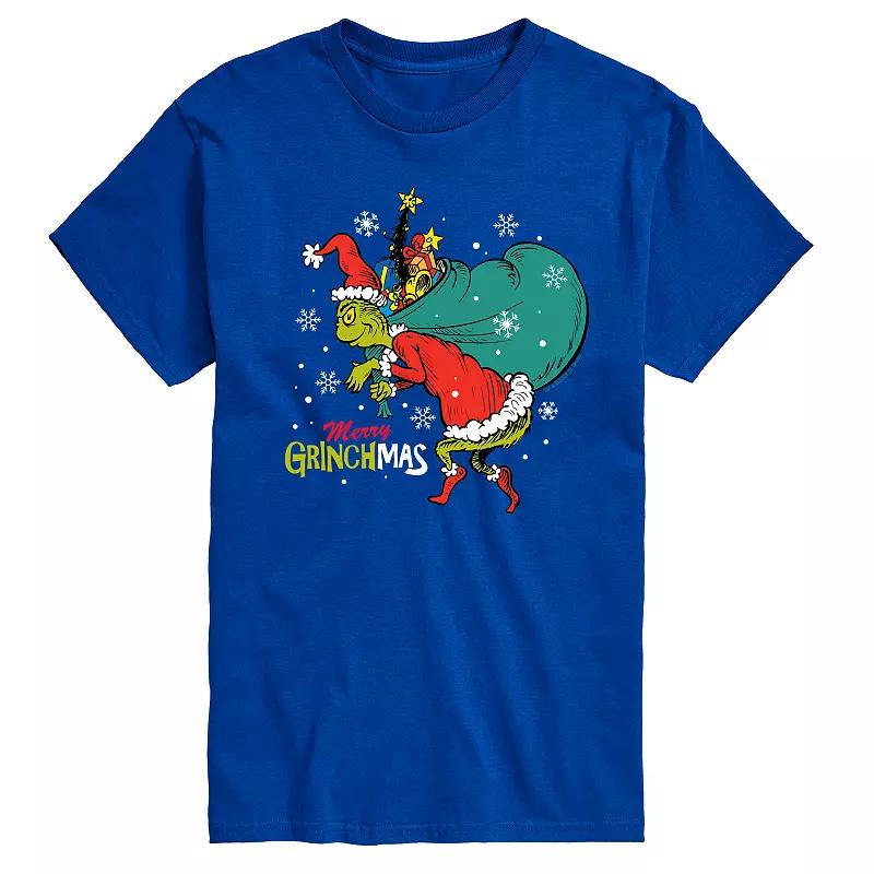Big & Tall Dr. Seuss The Grinch Merry Grinchmas Toy Bag Graphic Tee, Men's,  Product Image