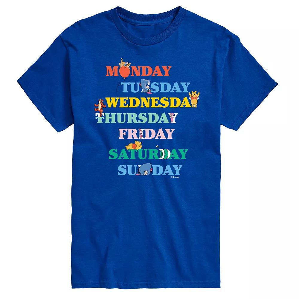 Disney's Winnie the Pooh Big & Tall Days Of The Week Graphic Tee, Men's,  Product Image