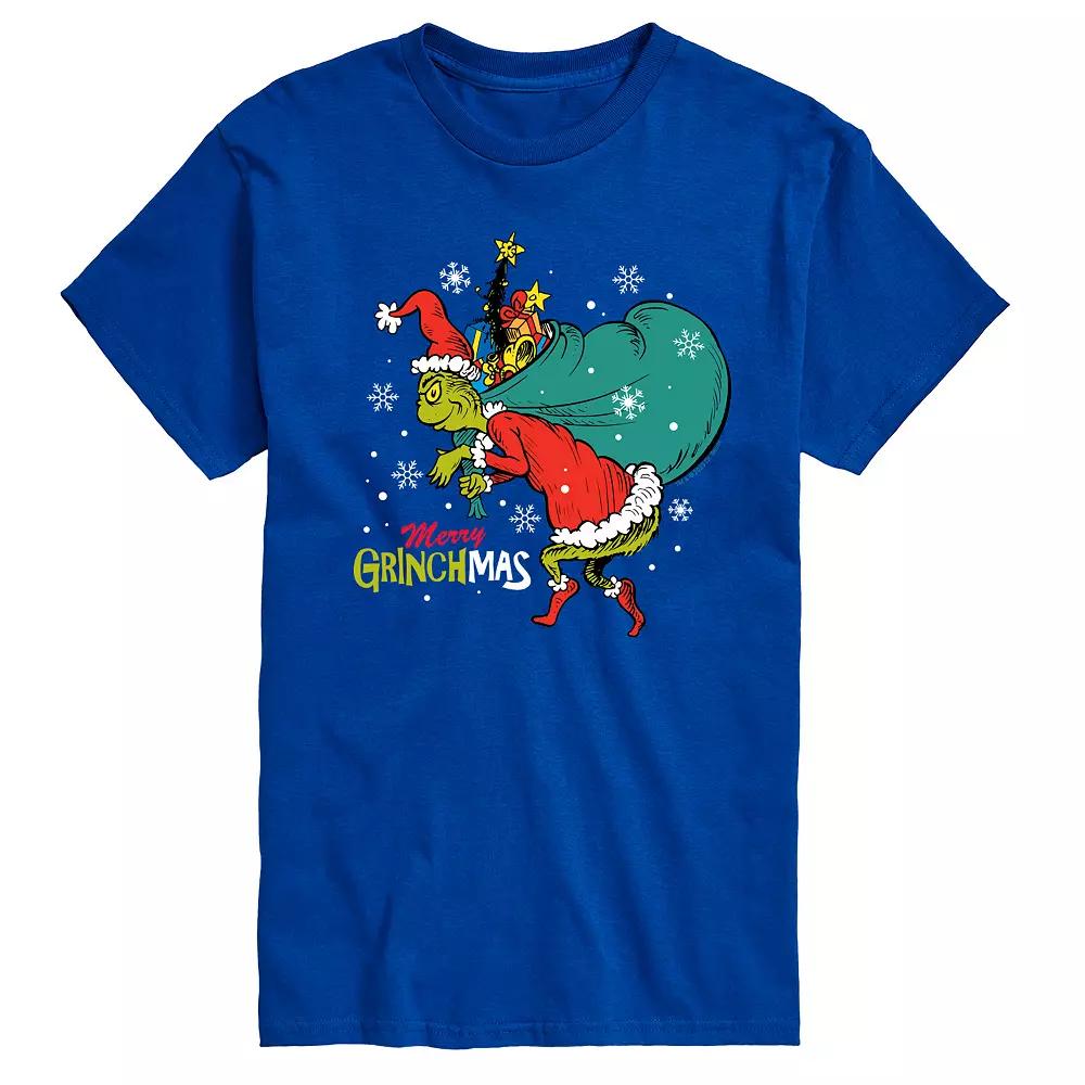 Big & Tall Dr. Seuss The Grinch Merry Grinchmas Toy Bag Graphic Tee, Men's,  Product Image