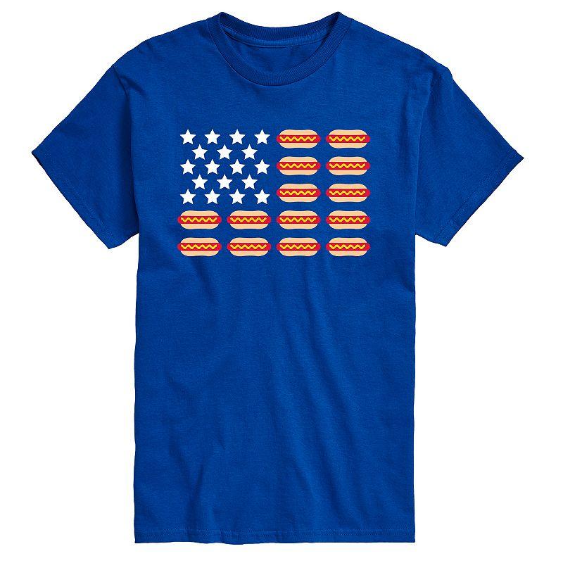 Big & Tall Hot Dog Flag Graphic Tee, Men's,  Product Image
