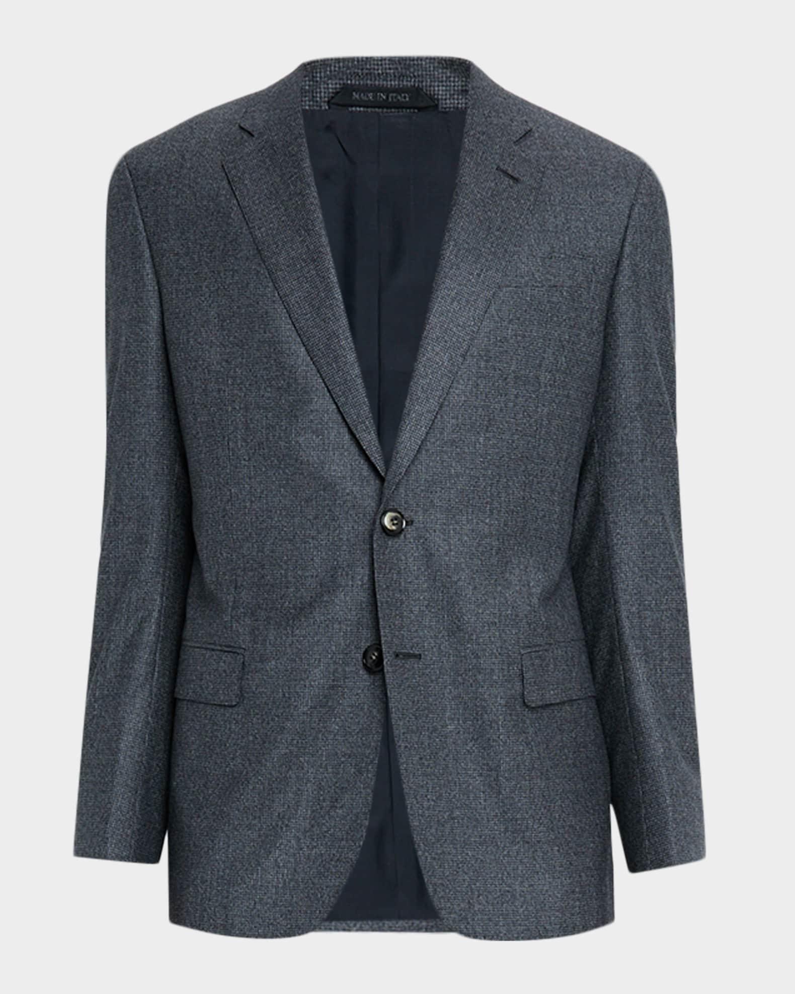 Men's Wool Micro-Houndstooth Two-Piece Suit Product Image