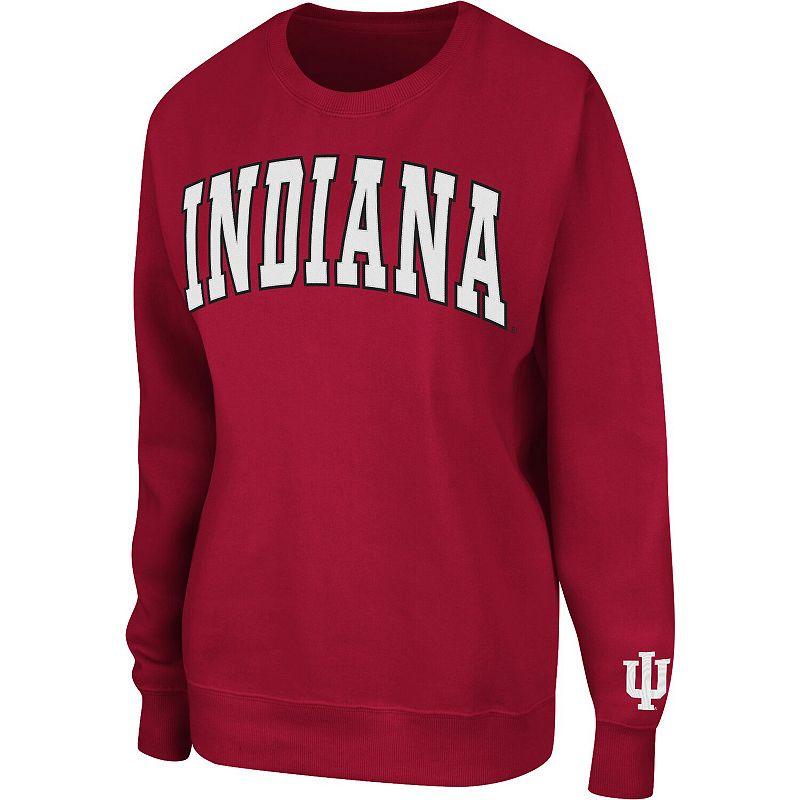 Women's Colosseum Crimson Indiana Hoosiers Campanile Pullover Sweatshirt,  Product Image