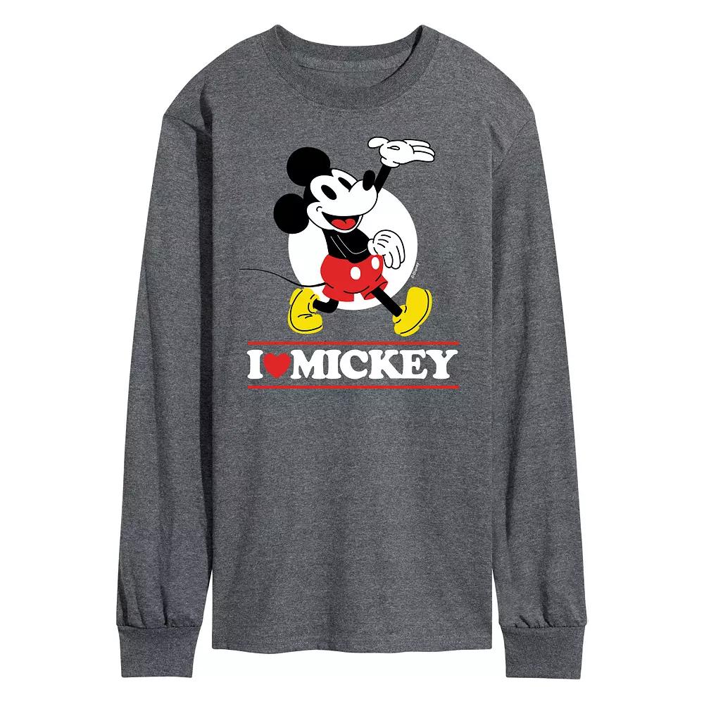 Disney's Men's I Love Mickey Long Sleeve Tee,  Product Image