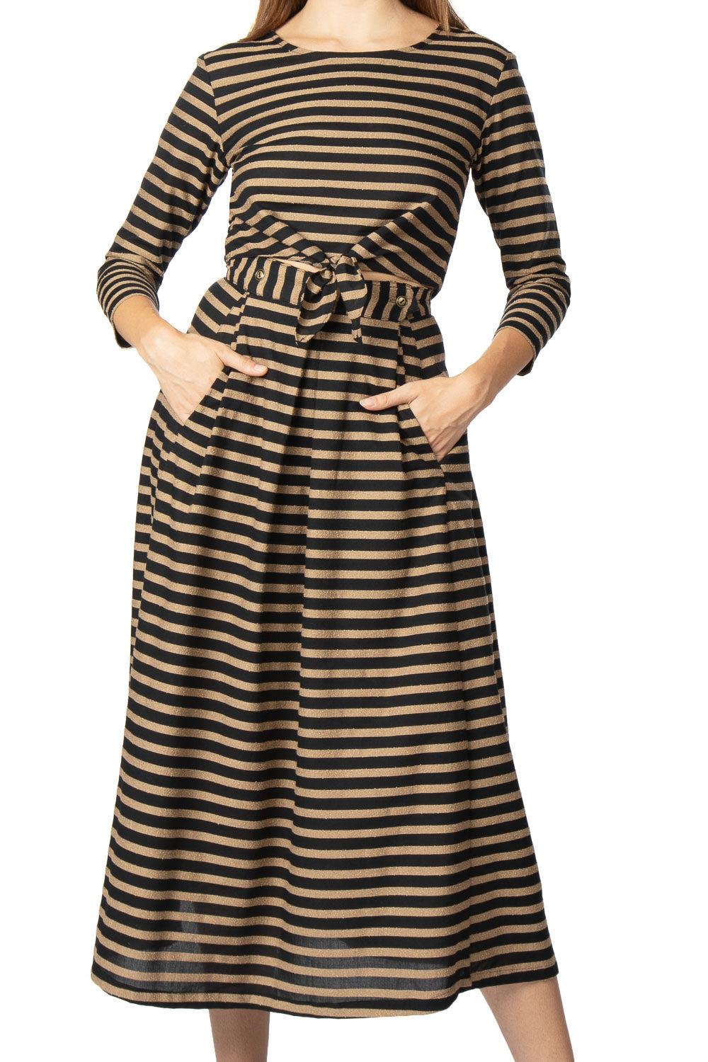 Rue Skirt in Black Stripe Product Image