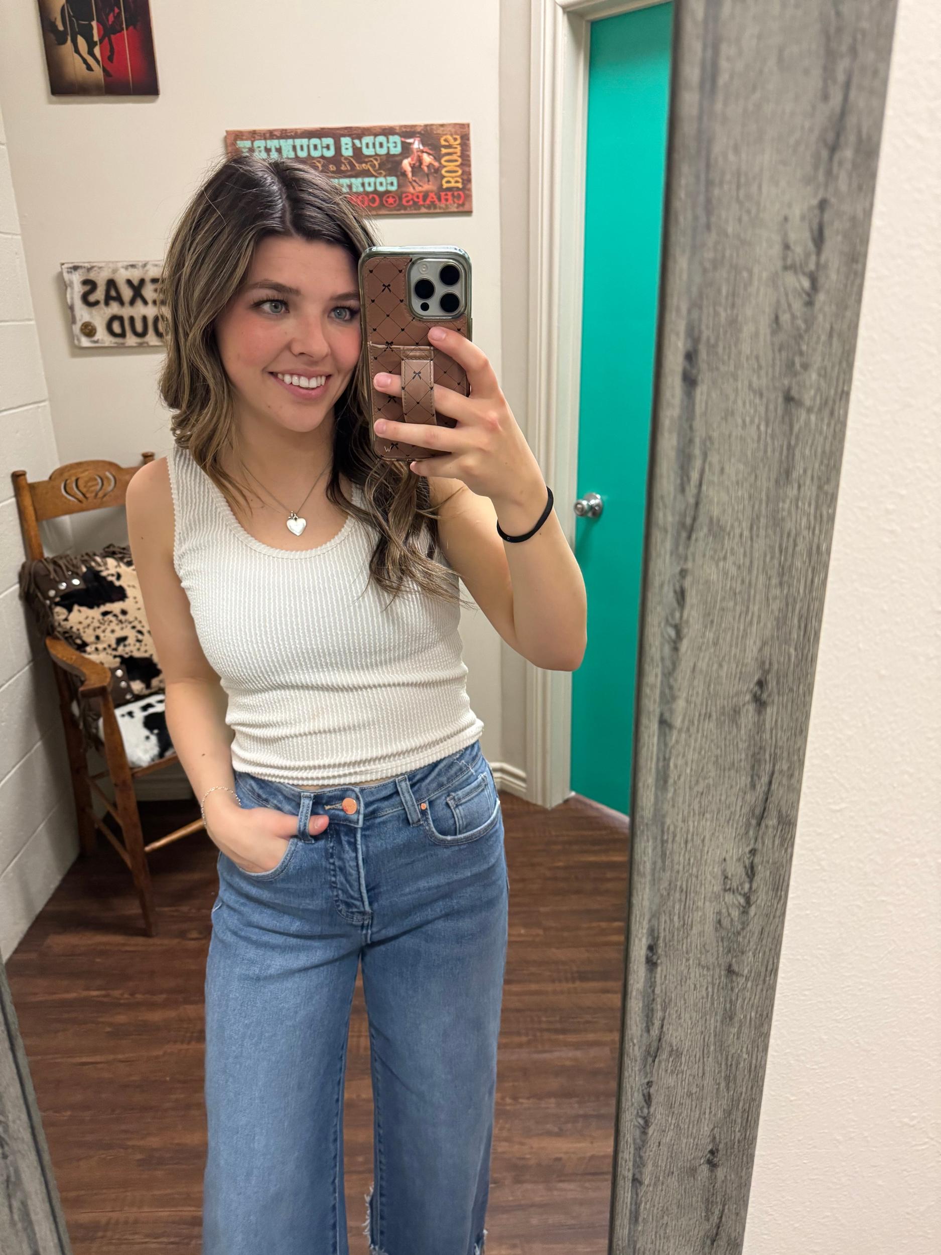 Kick Back Cropped Tank- 5 Colors Product Image