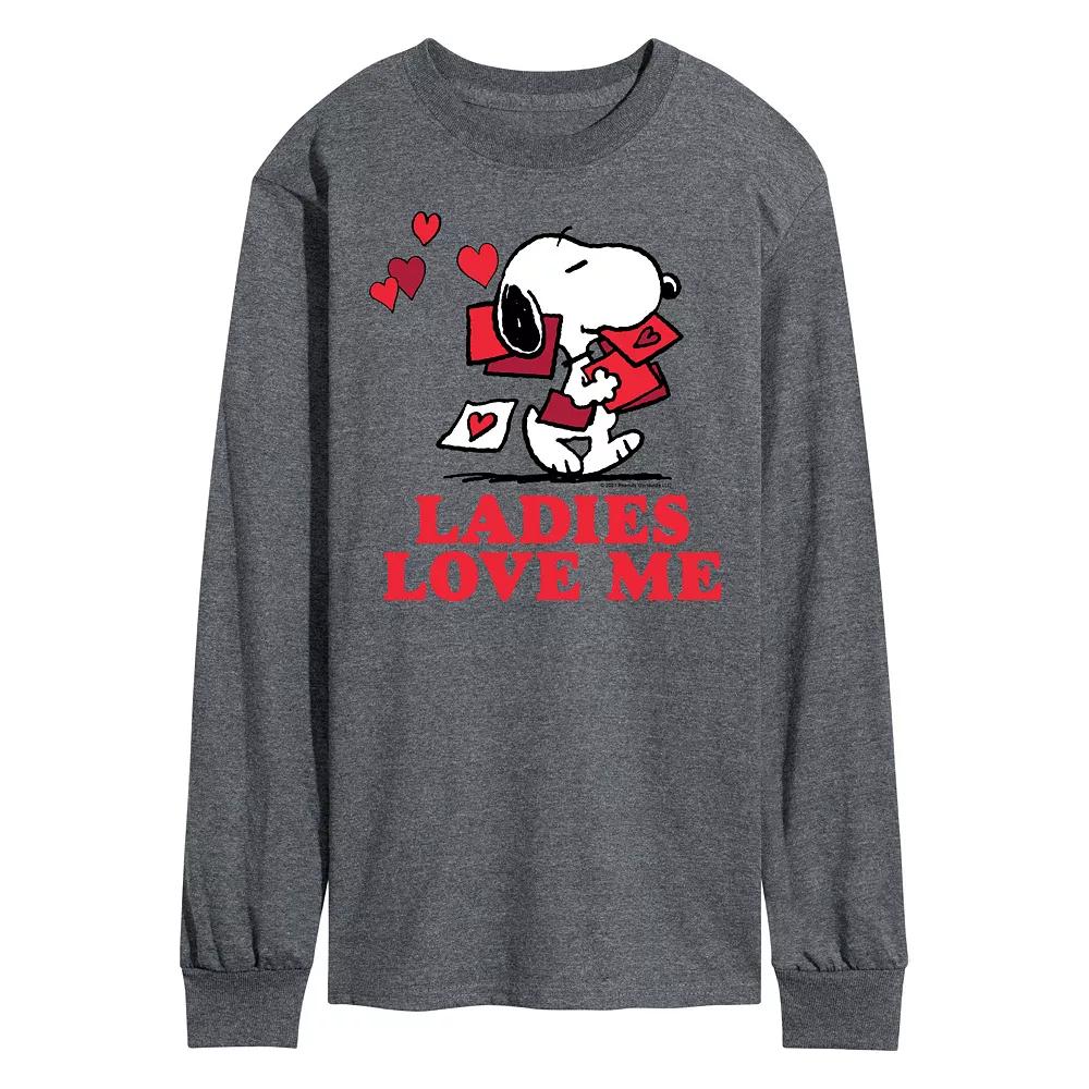Men's Peanuts Ladies Love Me Long Sleeve Tee,  Product Image