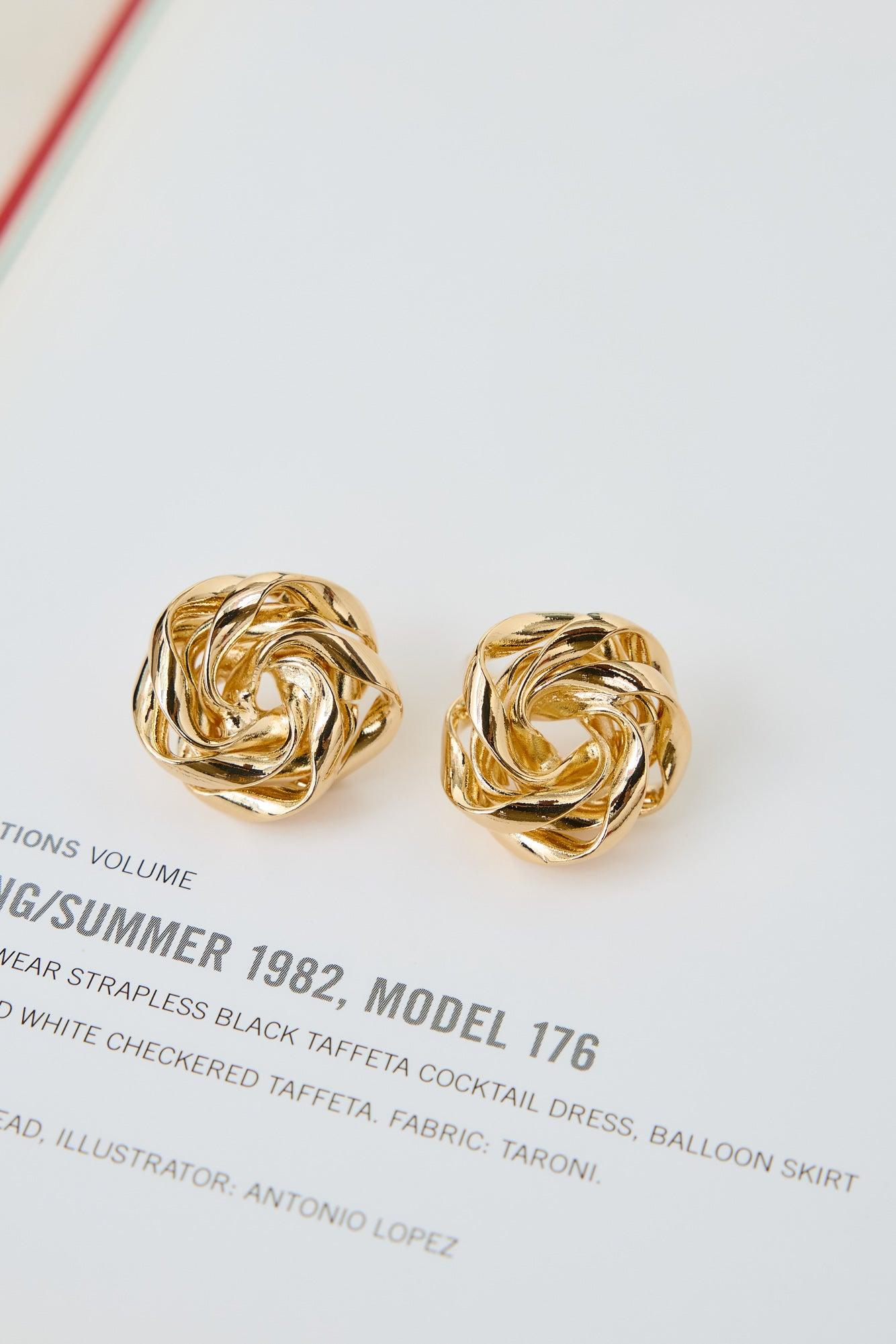 Roses Like You Earrings Gold Product Image