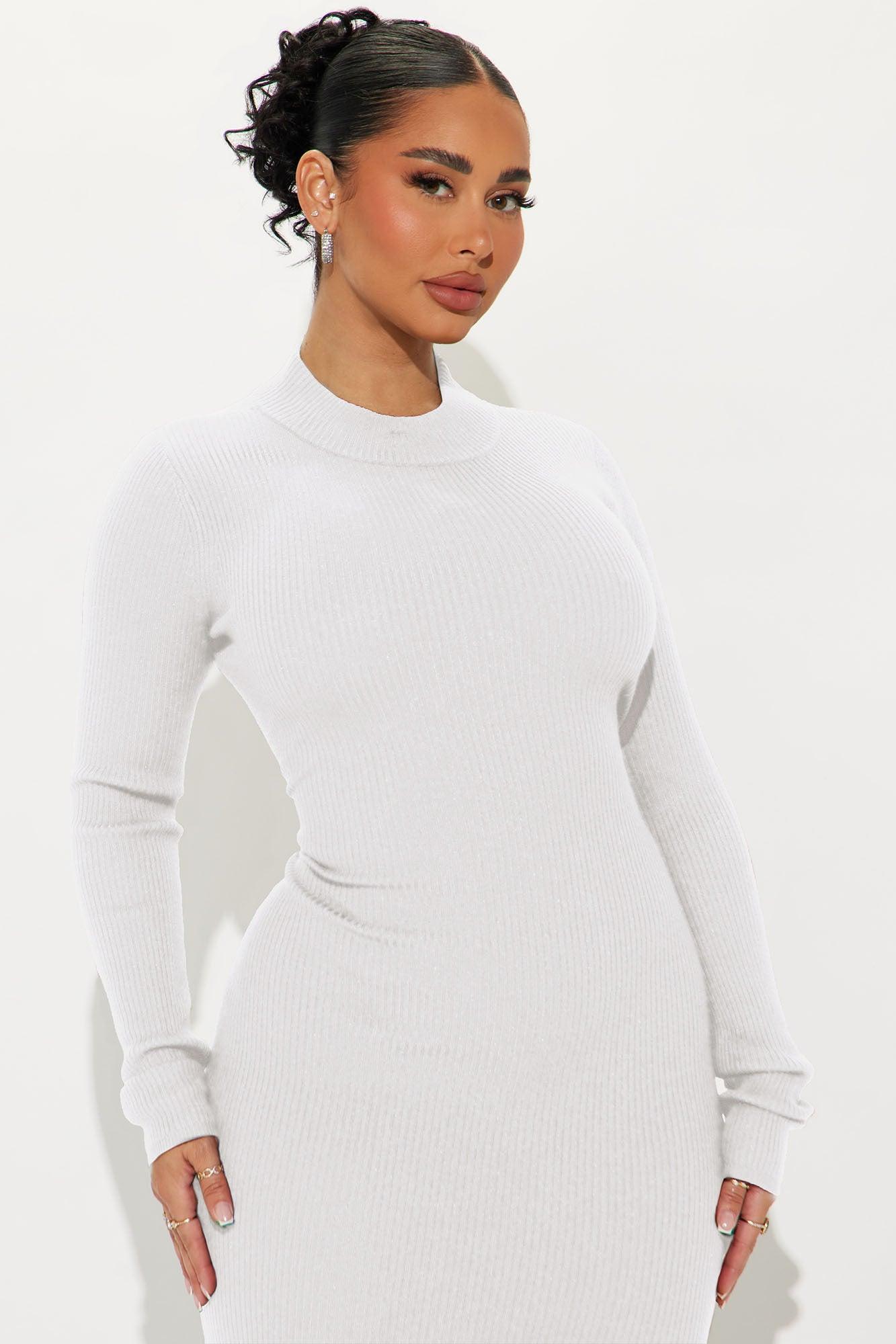 Anna Sweater Maxi Dress - White Female Product Image