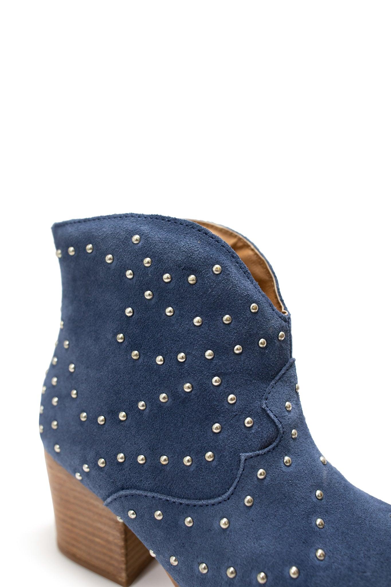 Twilight Studded Heeled Ankle Boot in Denim (Online Exclusive) Product Image