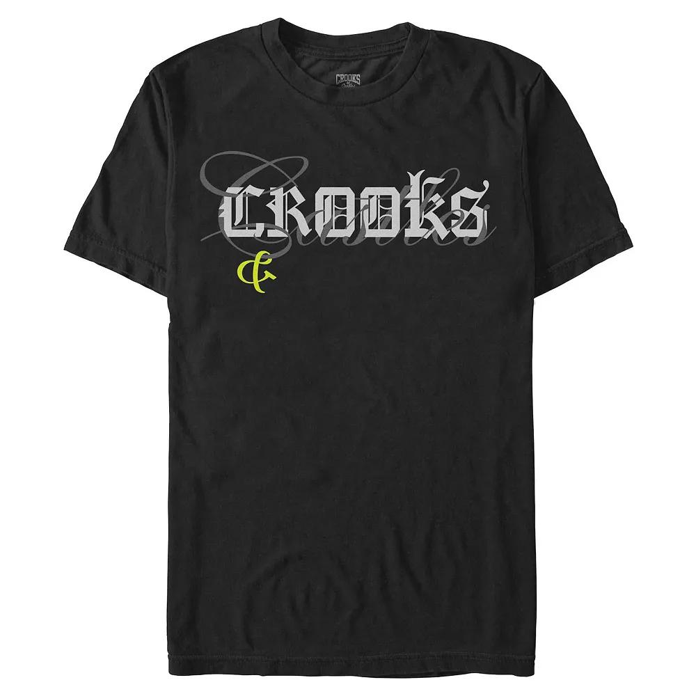 Men's Crooks & Castles Overlay Dark Logo  Graphic T-Shirt Product Image