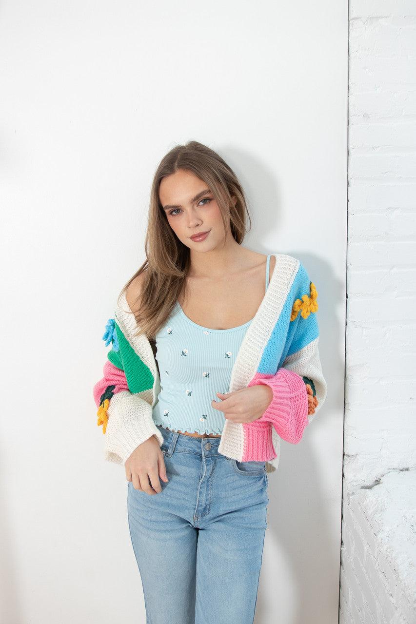 Rainbow Fruit 3D Applique Cardigan Product Image