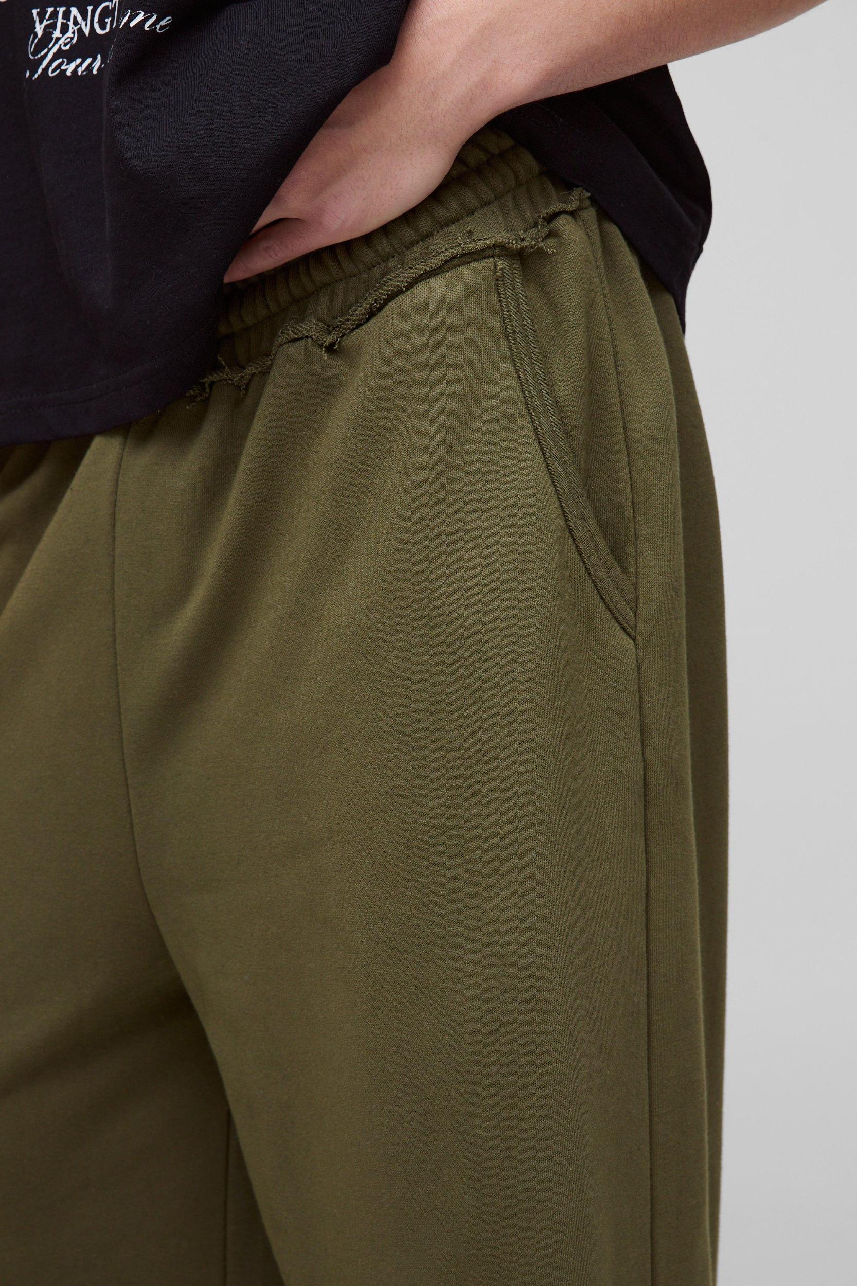 Extreme Wide Leg Raw Edge Loopback Sweatpants | boohooMAN USA Product Image