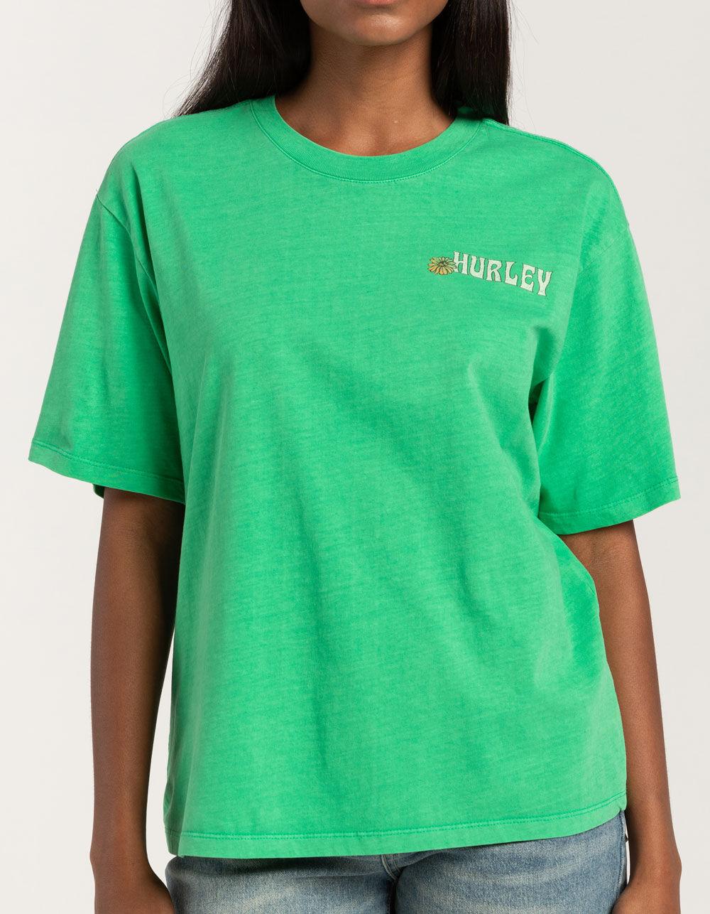 HURLEY Shoreline Womens Slim Boyfriend Tee - GREEN Product Image