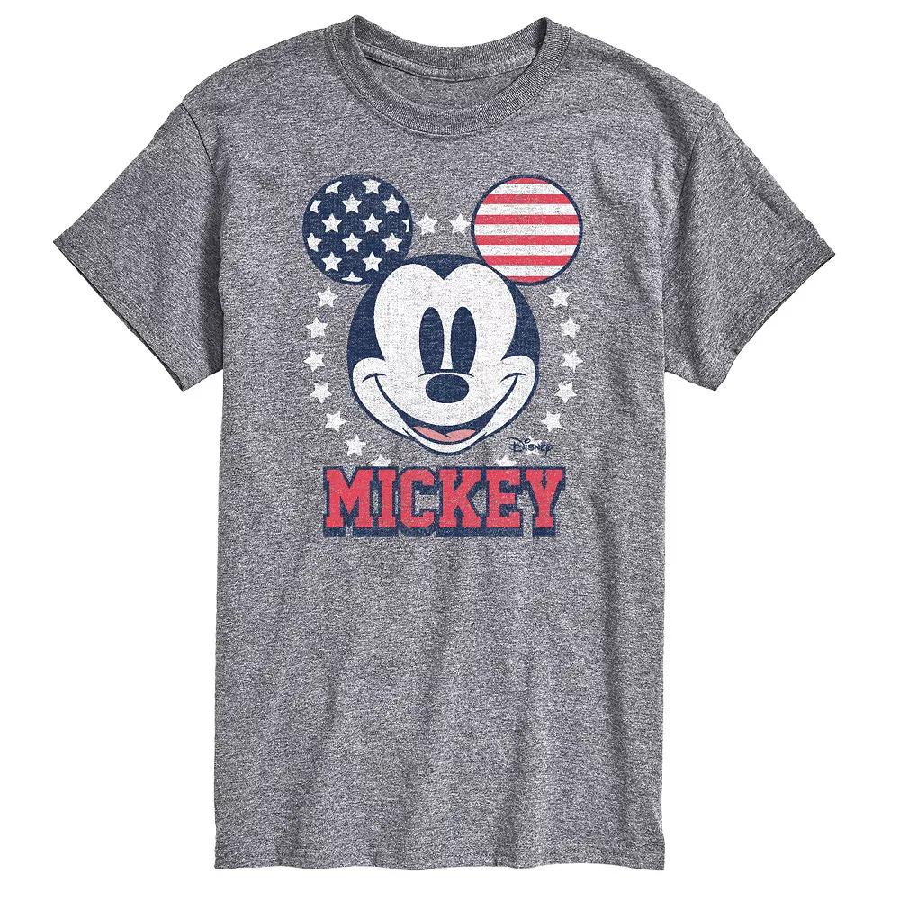 Disney's Mickey Mouse Big & Tall USA Ears Graphic Tee, Men's, Size: 4XB, Gray Product Image