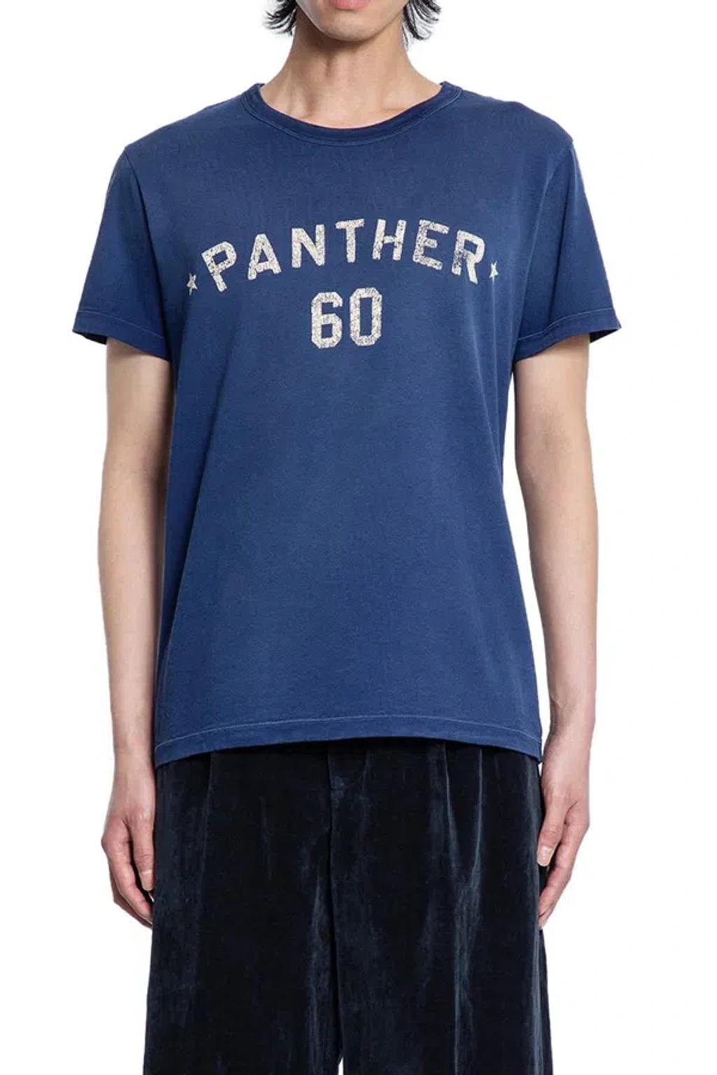 VALENTINO Garavani Navy Cotton T-shirt In Blue Product Image