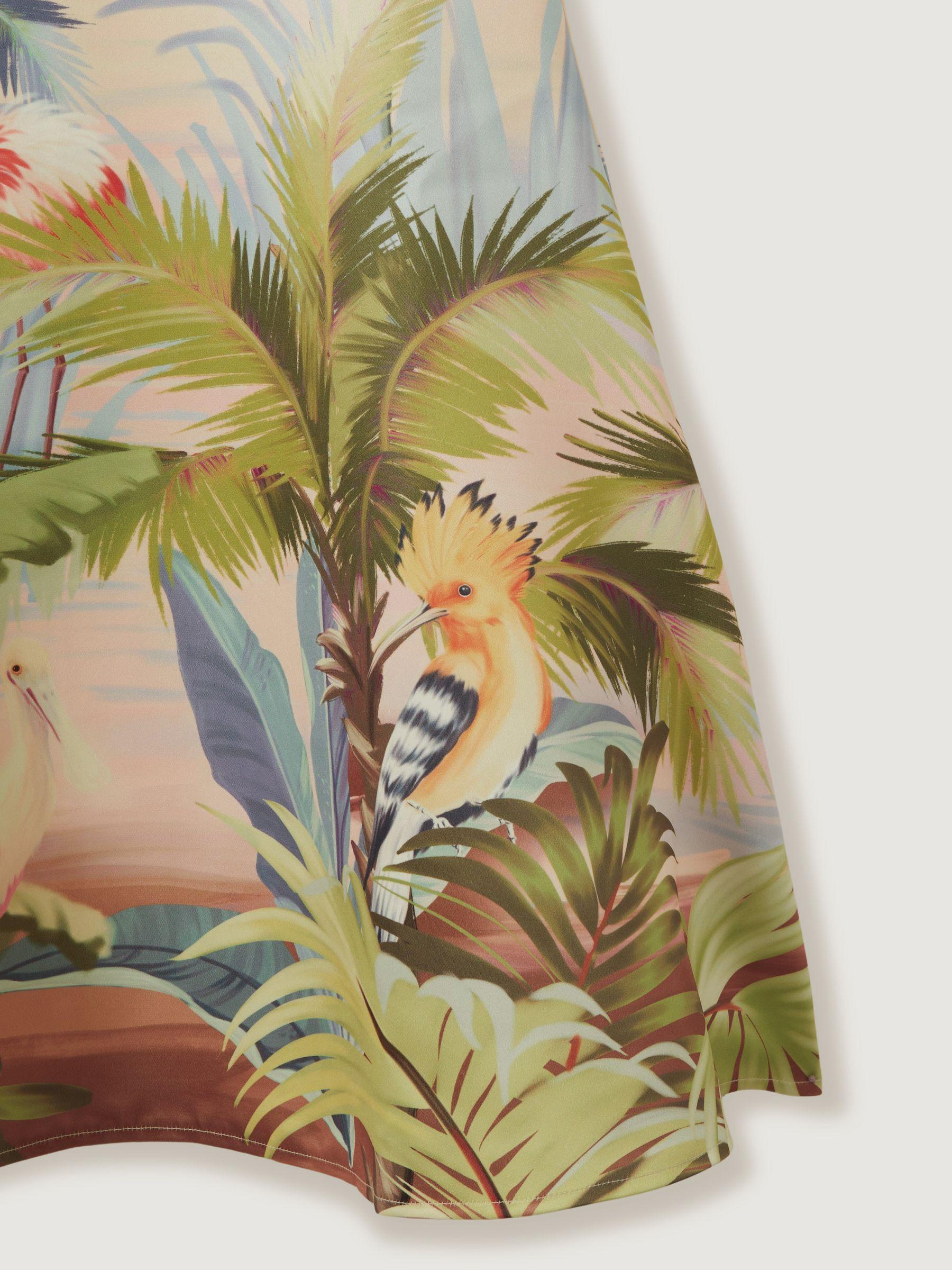 Leo Lin Printed A-Line Mini Dress in Blue Print Product Image