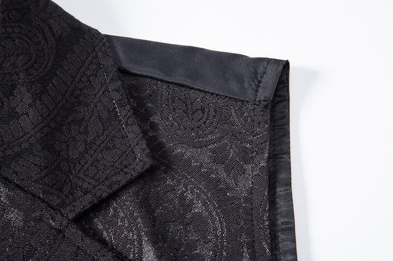 Notch Lapel Jacquard Button Vest Product Image