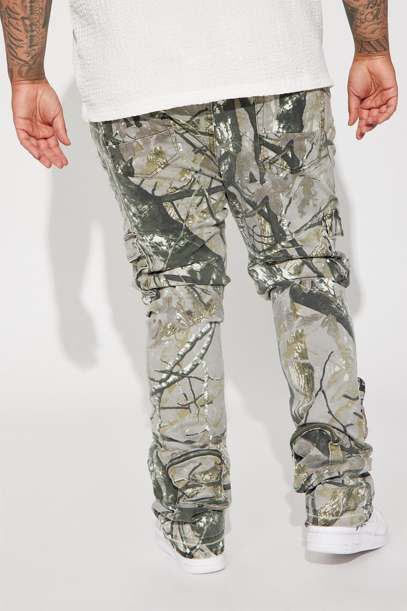 Wanted Cargo Stacked Skinny Flare Pants - Brown/combo Product Image