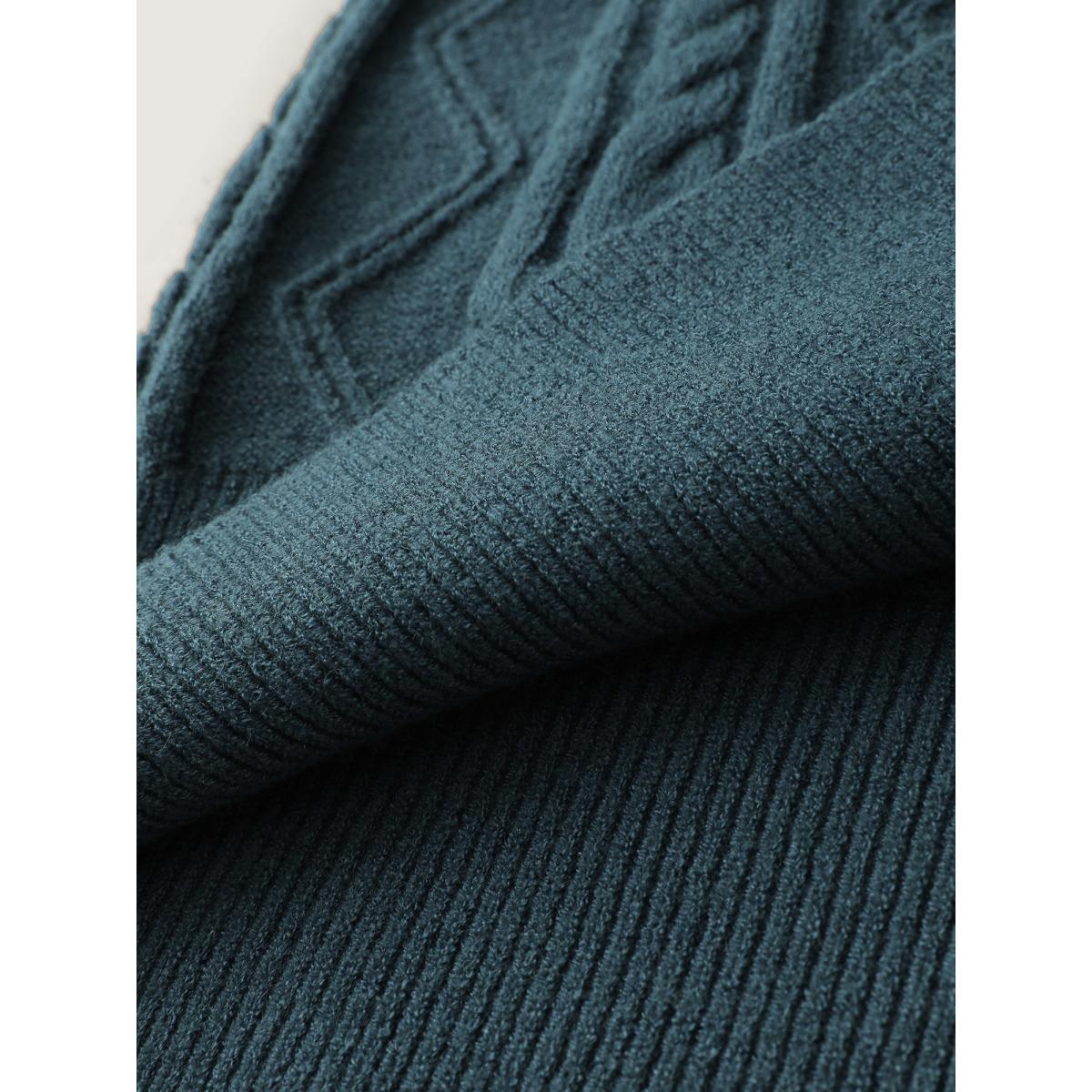 Plus Size Supersoft Cable Knit Pockets Shawl Collar Knit Cardigan Aegean Women Leisure Loose Long Sleeve Casual Cardigans BloomChic 10/M Product Image