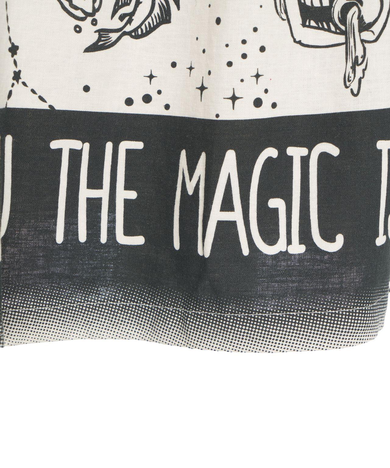 Linen blend skirt with print Product Image