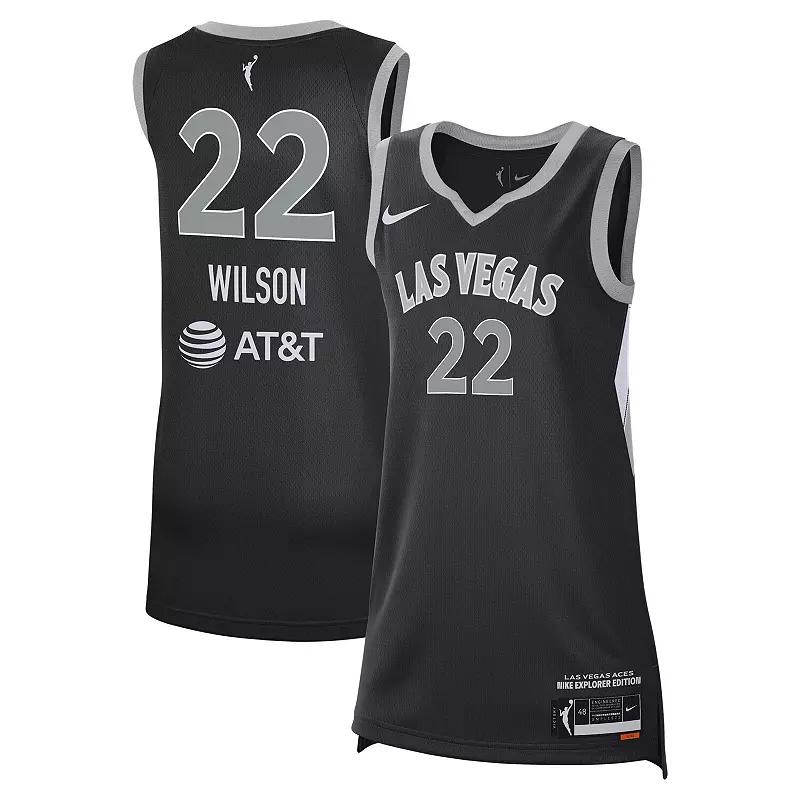 Aja Wilson Las Vegas Aces Nike Womens Dri-FIT WNBA Victory Jersey | HF0996-010 Product Image