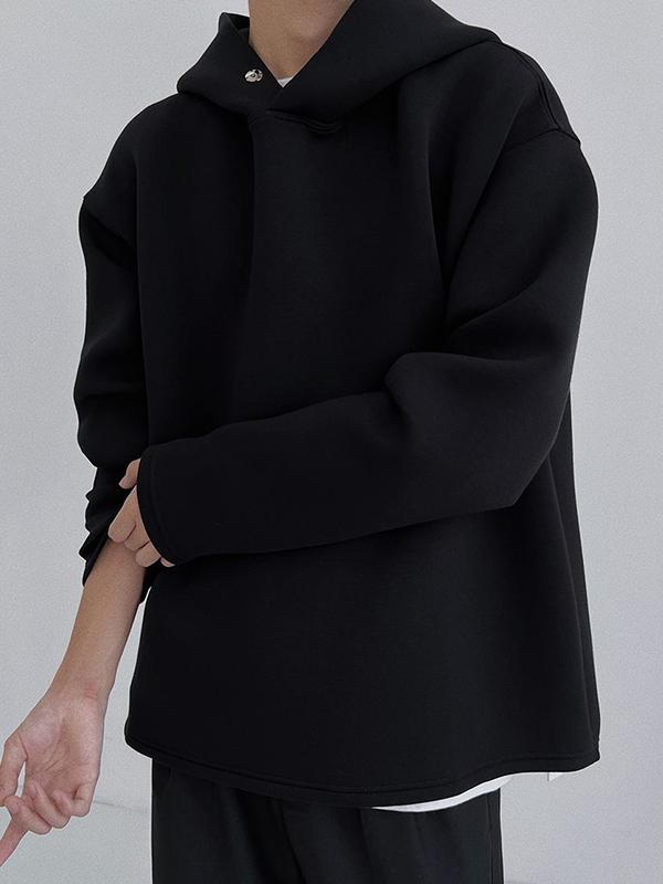 Men's Solid Color Versatile Oversized Hoodie Product Image