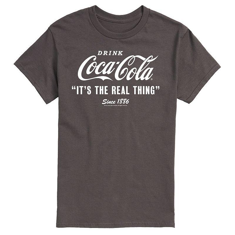 Mens Coca-Cola its the Real Thing Graphic Tee Grey Product Image