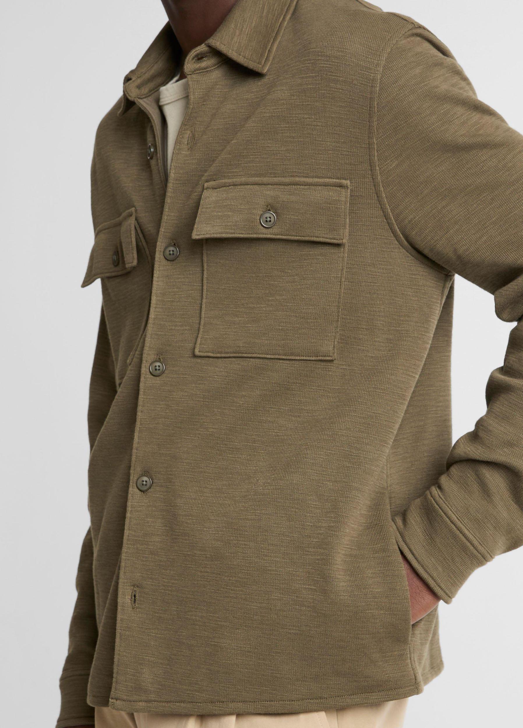 Double-Slub Cotton-Blend Shirt Jacket Product Image