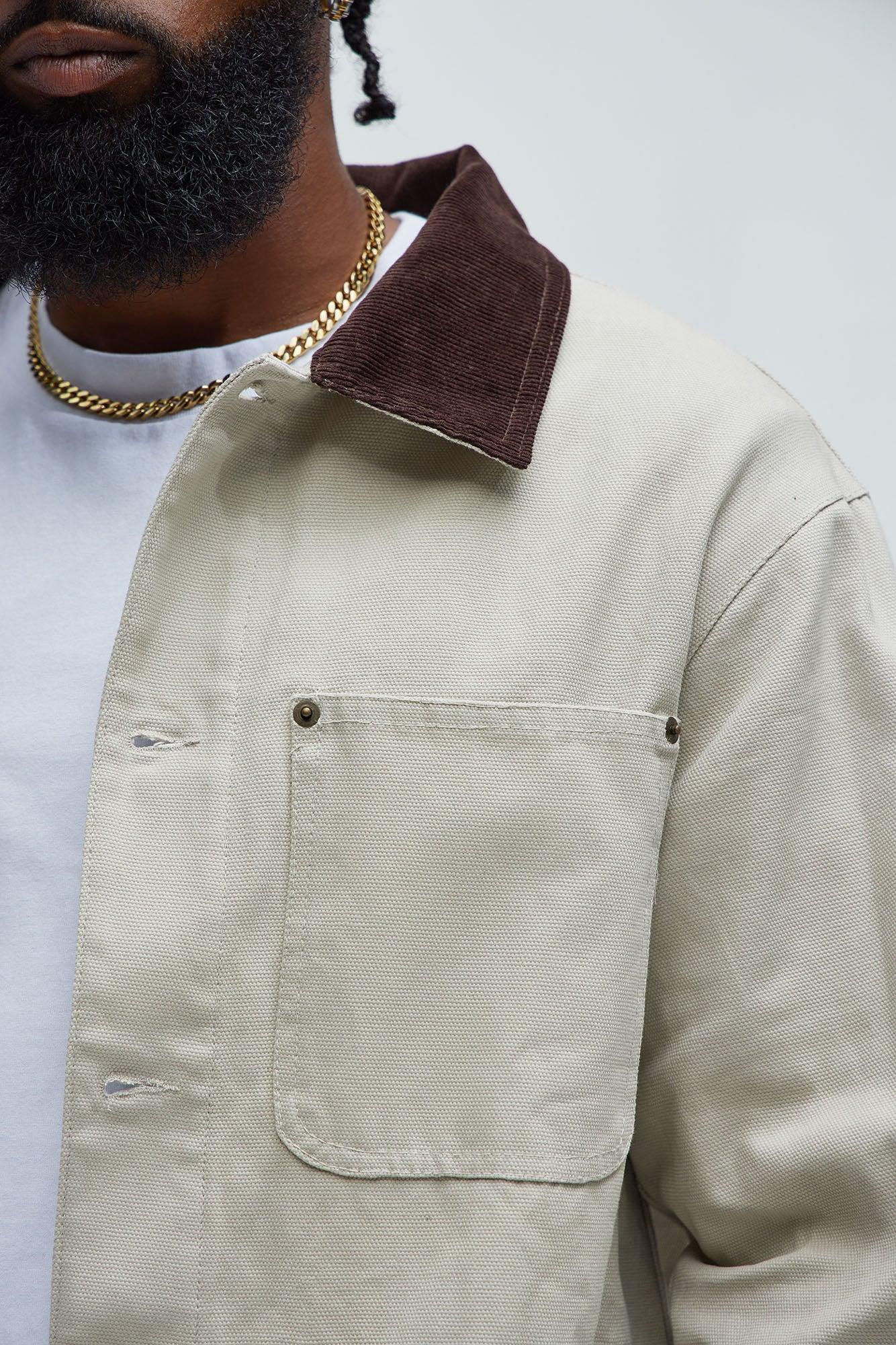 Alexander Utility Canvas Chore Jacket - Off White Product Image