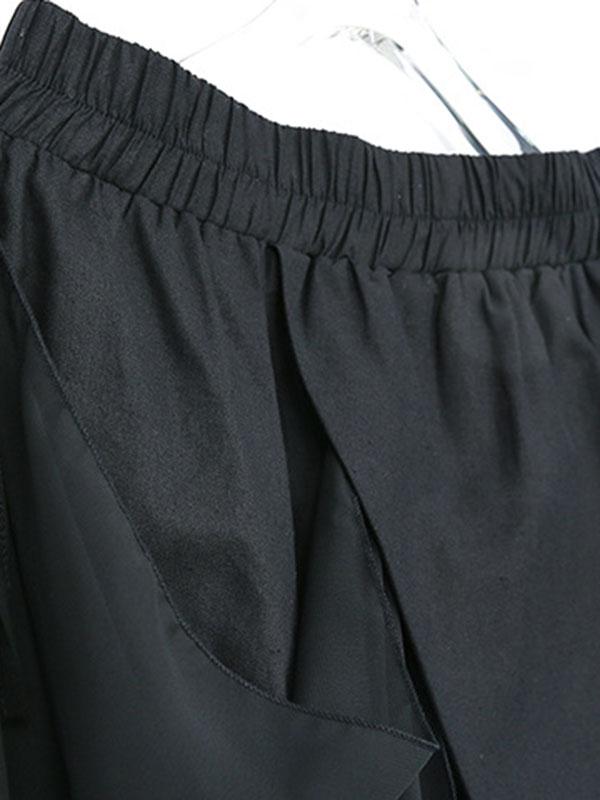 Harem Pants Loose Pleated Solid Color Ninth Pants Product Image